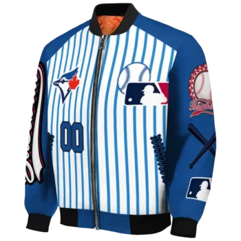 customized toronto blue jays eagle baseball blue white bomber jacket best selling