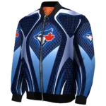 customized toronto blue jays mesh chest white crocs black bomber jacket best selling