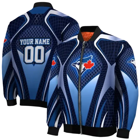 customized toronto blue jays mesh chest white crocs black bomber jacket fashion forward