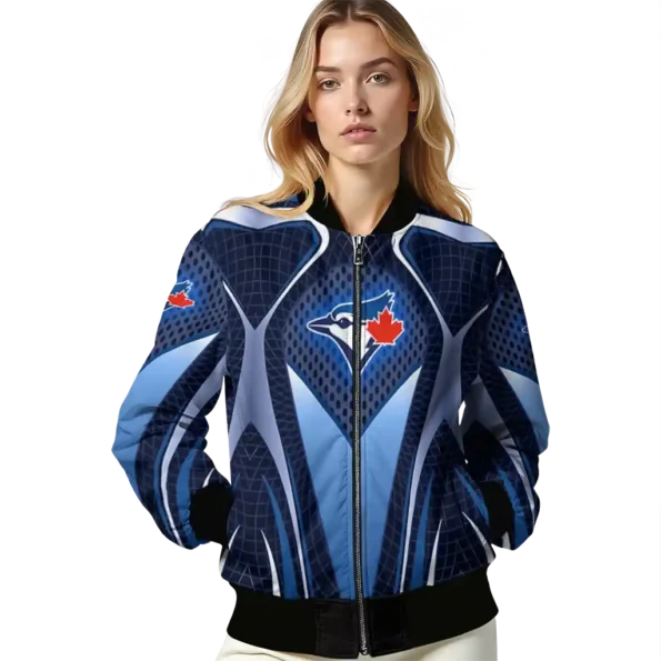 customized toronto blue jays mesh chest white crocs black bomber jacket latest model