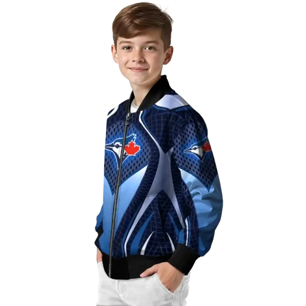 customized toronto blue jays mesh chest white crocs black bomber jacket trendy