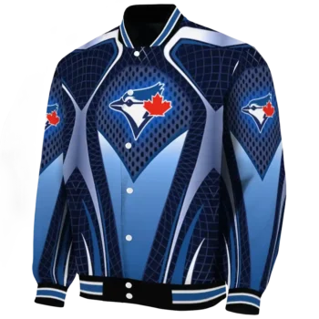 customized toronto blue jays mesh chest white crocs black varsity jacket best selling