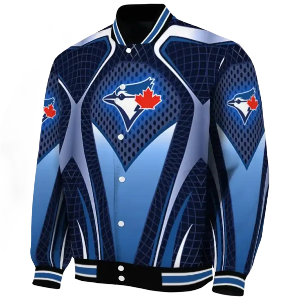 customized toronto blue jays mesh chest white crocs black varsity jacket best selling