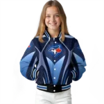 customized toronto blue jays mesh chest white crocs black varsity jacket best selling