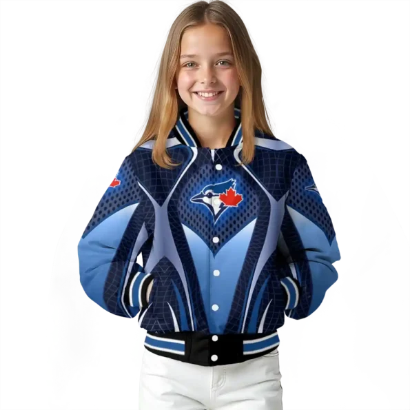 customized toronto blue jays mesh chest white crocs black varsity jacket top rated