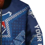 customized toronto blue jays star burst blue bomber jacket best selling