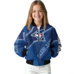 customized toronto blue jays star burst blue bomber jacket best selling