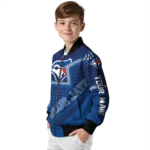 customized toronto blue jays star burst blue bomber jacket best selling