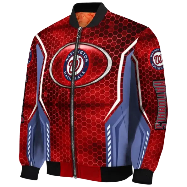 customized washington nationals power plate red bomber jacket best selling