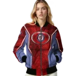 customized washington nationals power plate red bomber jacket best selling