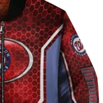 customized washington nationals power plate red bomber jacket best selling