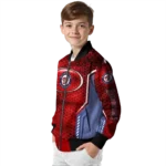 customized washington nationals power plate red bomber jacket best selling