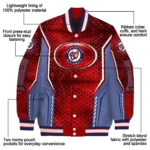 customized washington nationals power plate red varsity jacket best selling