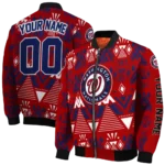 customized washington nationals pyramid shapes red bomber jacket best selling