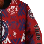 customized washington nationals pyramid shapes red bomber jacket best selling