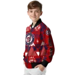 customized washington nationals pyramid shapes red bomber jacket best selling