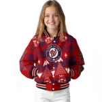 customized washington nationals pyramid shapes red varsity jacket best selling