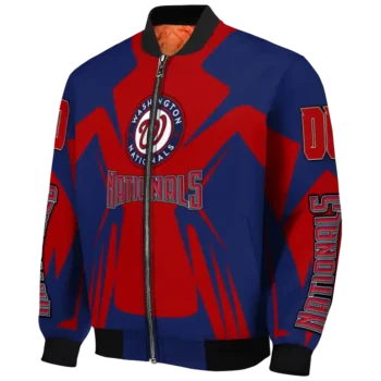 customized washington nationals spider mark red crocs bomber jacket best selling