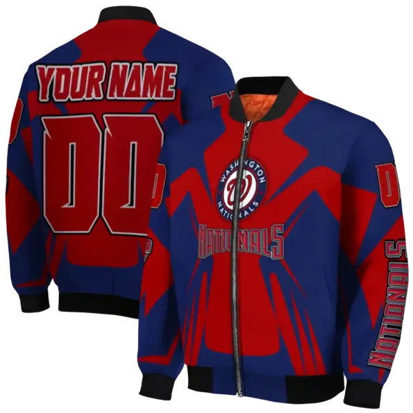 customized washington nationals spider mark red crocs bomber jacket fashion forward