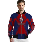 customized washington nationals spider mark red crocs bomber jacket best selling