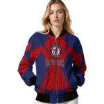 customized washington nationals spider mark red crocs bomber jacket best selling