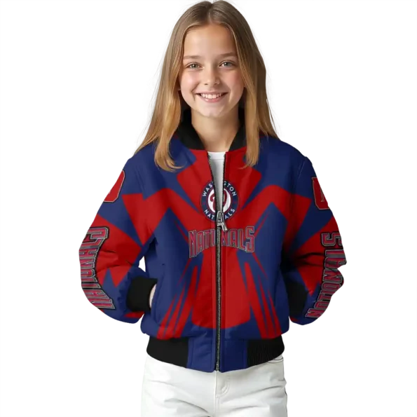 customized washington nationals spider mark red crocs bomber jacket top rated