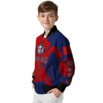 customized washington nationals spider mark red crocs bomber jacket best selling
