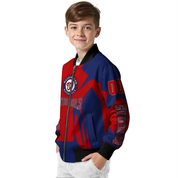 customized washington nationals spider mark red crocs bomber jacket trendy