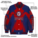customized washington nationals spider mark red crocs varsity jacket best selling