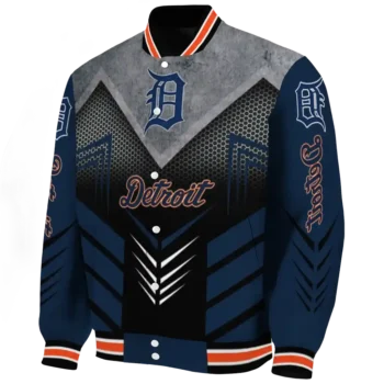 detroit tigers arrow layer navy black varsity jacket best selling