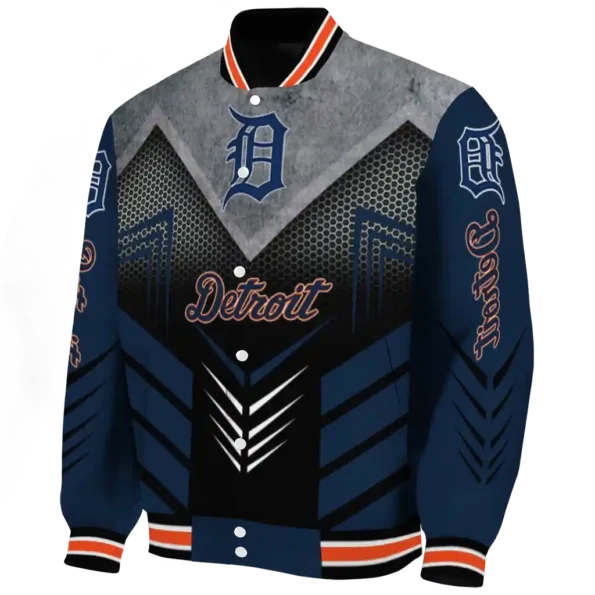 detroit tigers arrow layer navy black varsity jacket best selling