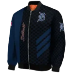 detroit tigers triple side stripes navy black bomber jacket best selling