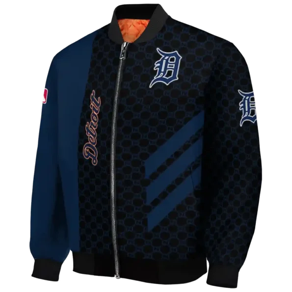 detroit tigers triple side stripes navy black bomber jacket best selling