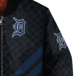 detroit tigers triple side stripes navy black bomber jacket best selling