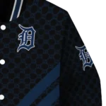 detroit tigers triple side stripes navy black varsity jacket best selling