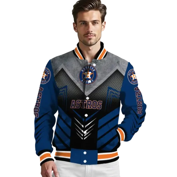 houston astros arrow layer blue black varsity jacket high quality