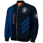 houston astros triple side stripes blue black bomber jacket best selling