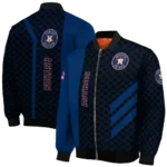 houston astros triple side stripes blue black bomber jacket best selling