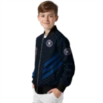 houston astros triple side stripes blue black bomber jacket best selling