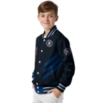 houston astros triple side stripes blue black varsity jacket best selling