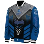 kansas city royals arrow layer royal blue black varsity jacket best selling