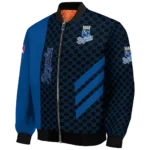 kansas city royals triple side stripes royal blue black bomber jacket best selling