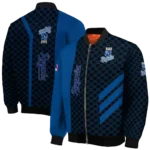 kansas city royals triple side stripes royal blue black bomber jacket best selling