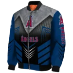 los angeles angels arrow layer blue black bomber jacket best selling