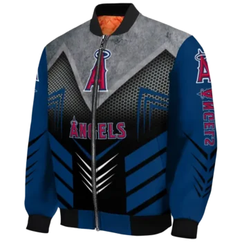 los angeles angels arrow layer blue black bomber jacket best selling