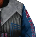 los angeles angels arrow layer blue black bomber jacket best selling
