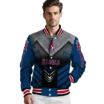 los angeles angels arrow layer blue black varsity jacket best selling