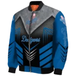 los angeles dodgers arrow layer blue black bomber jacket best selling
