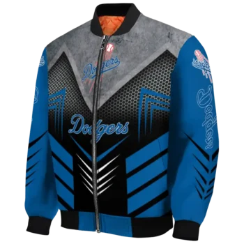los angeles dodgers arrow layer blue black bomber jacket best selling