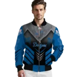 los angeles dodgers arrow layer blue black bomber jacket best selling
